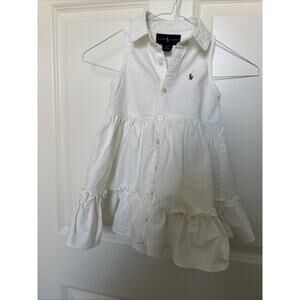 Polo Ralph Lauren White Sleeveless Dress for Kids 2T